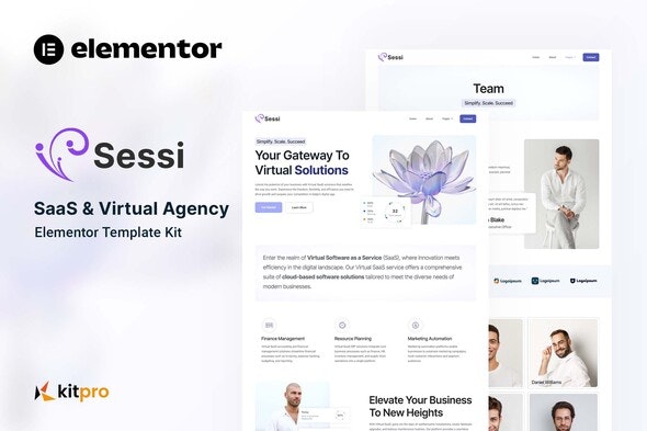 Saas & Virtual Agency Elementor Template Kit